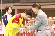 最優秀選手に選ばれた末松選手