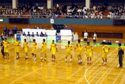 気合十分で試合に臨む
