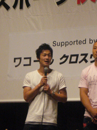 日本リーグ「Ｖ４宣言」の末松選手
