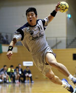 シュートする大田選手