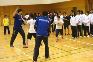 基礎プレーの指導