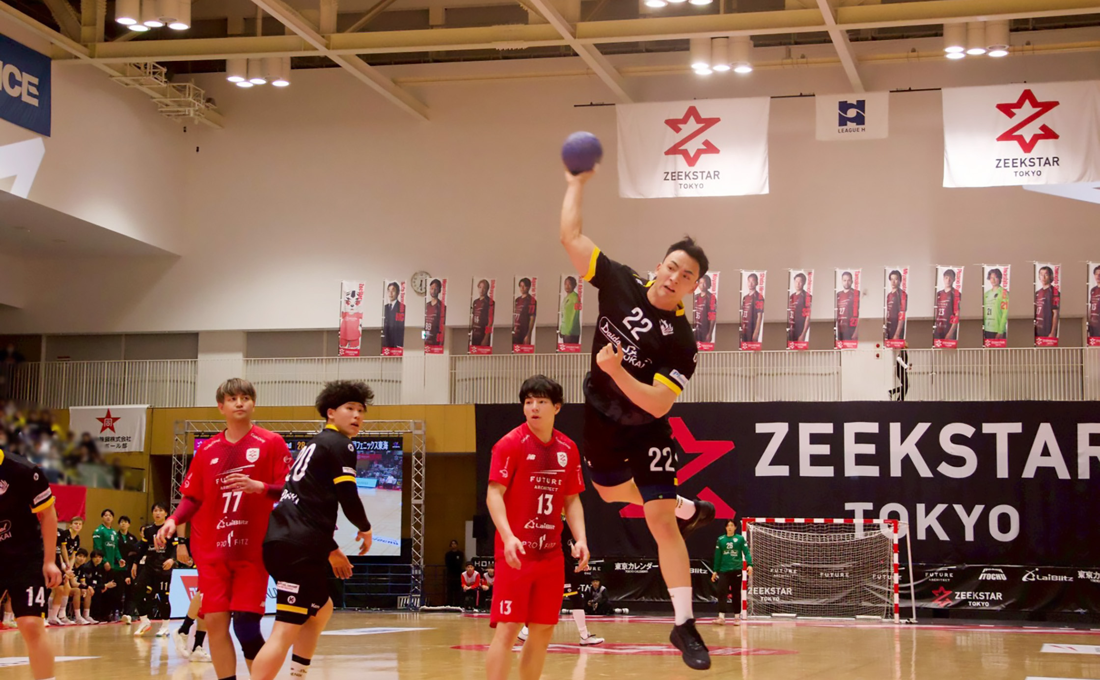 田代選手のシュート