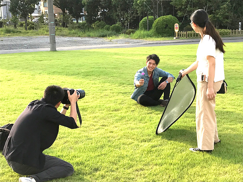 私服撮影の様子 私服撮影の様子