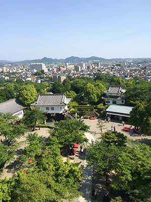 天守閣からの景色! 天守閣からの景色!