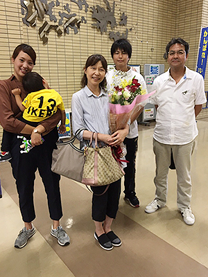地元開催で家族が応援に来てくれました 地元開催で家族が応援に来てくれました