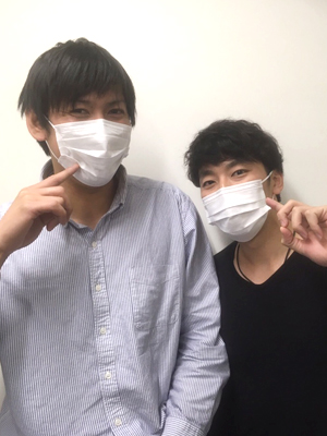 マスク病の石橋選手と! マスク病の石橋選手と!