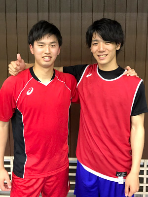 大学時代からの先輩、吉田選手と! 大学時代からの先輩、吉田選手と!