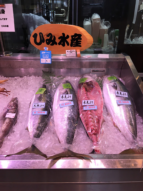 ひみ番屋街で売っている新鮮なブリ! ひみ番屋街で売っている新鮮なブリ!